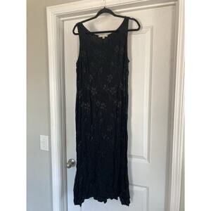 Vintage Spencer Alexis Dress XL Floral Tank Midi Fairy Grunge 90s Witchy Dark